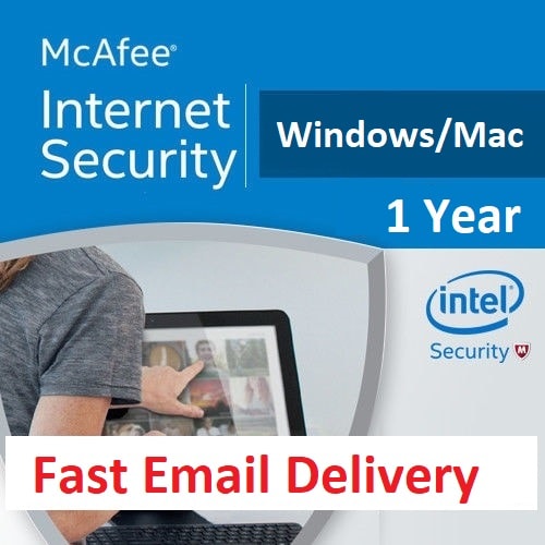 McAfee Internet Security 1 Year for windows & mac