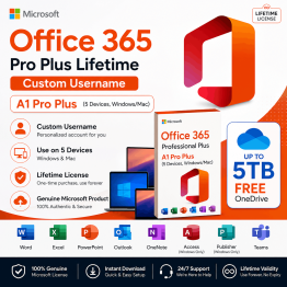 Office 365 Pro Plus A1 Custom username account